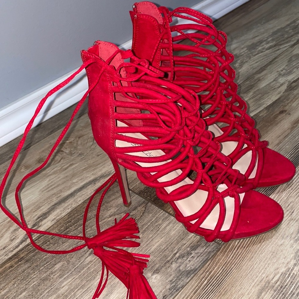 COPY - Strappy hot tamale lace up high heels